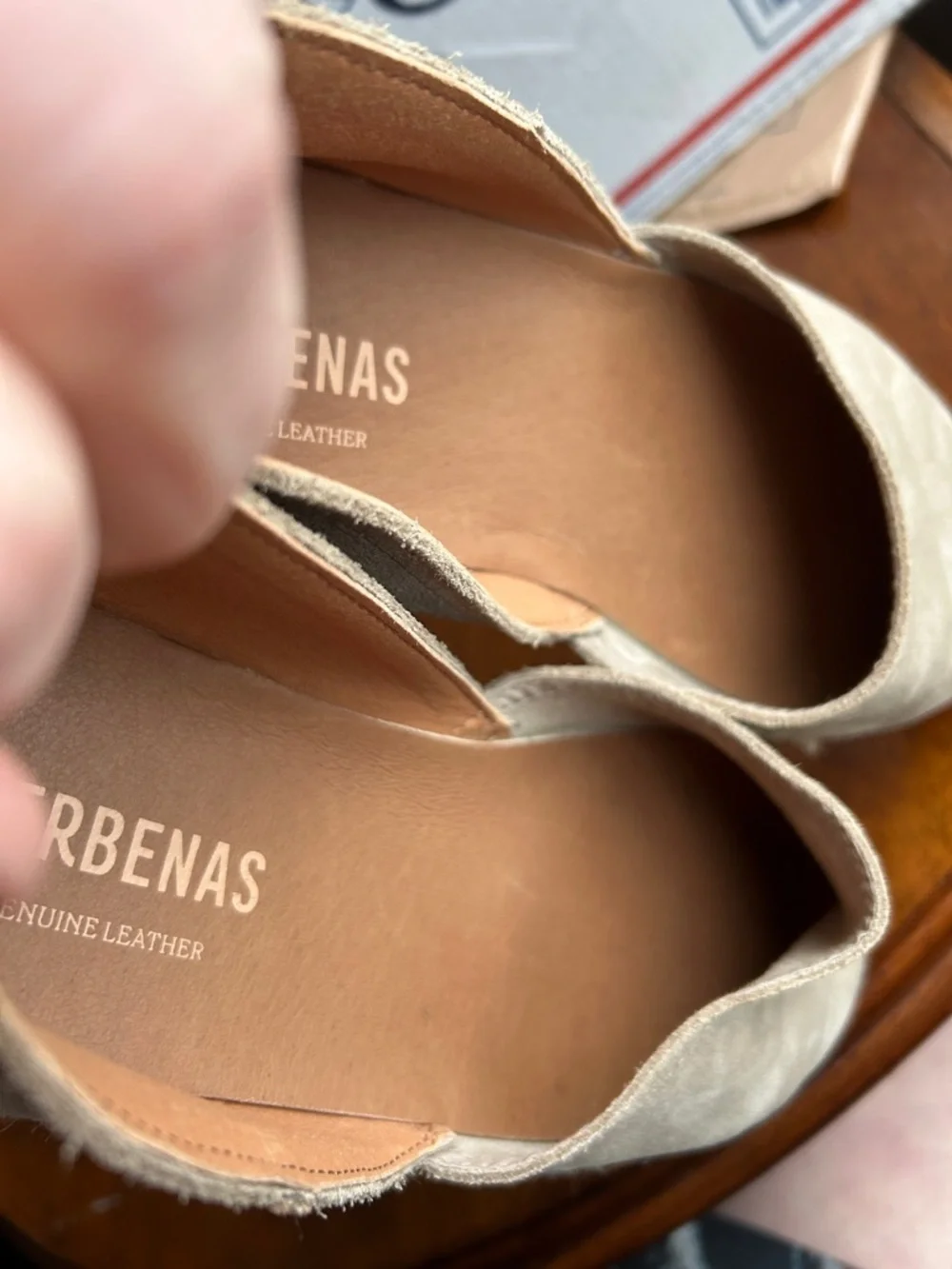 Verbenas Espadrille Flats EU 42 Taupe Suede Leather Slip On Spain summer coast